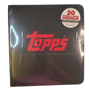 Topps Official Collectors Binder 20 Premium 9 Pocket Pages Holds 360 Cards NEW